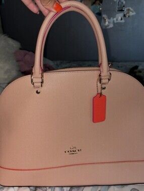 Coach Pink Dome Satchel with Red Tag